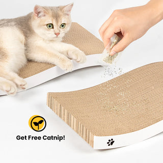 Cat Scratcher Cardboard with Premium Scratch Textures Design, Durable, Reversible