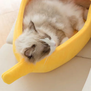 Winter Banana Cat Bed House Funny Cute Cozy Cat Mat Beds Warm Durable Portable Pet Basket Kennel Dog Cushion Cat Supplies Winter