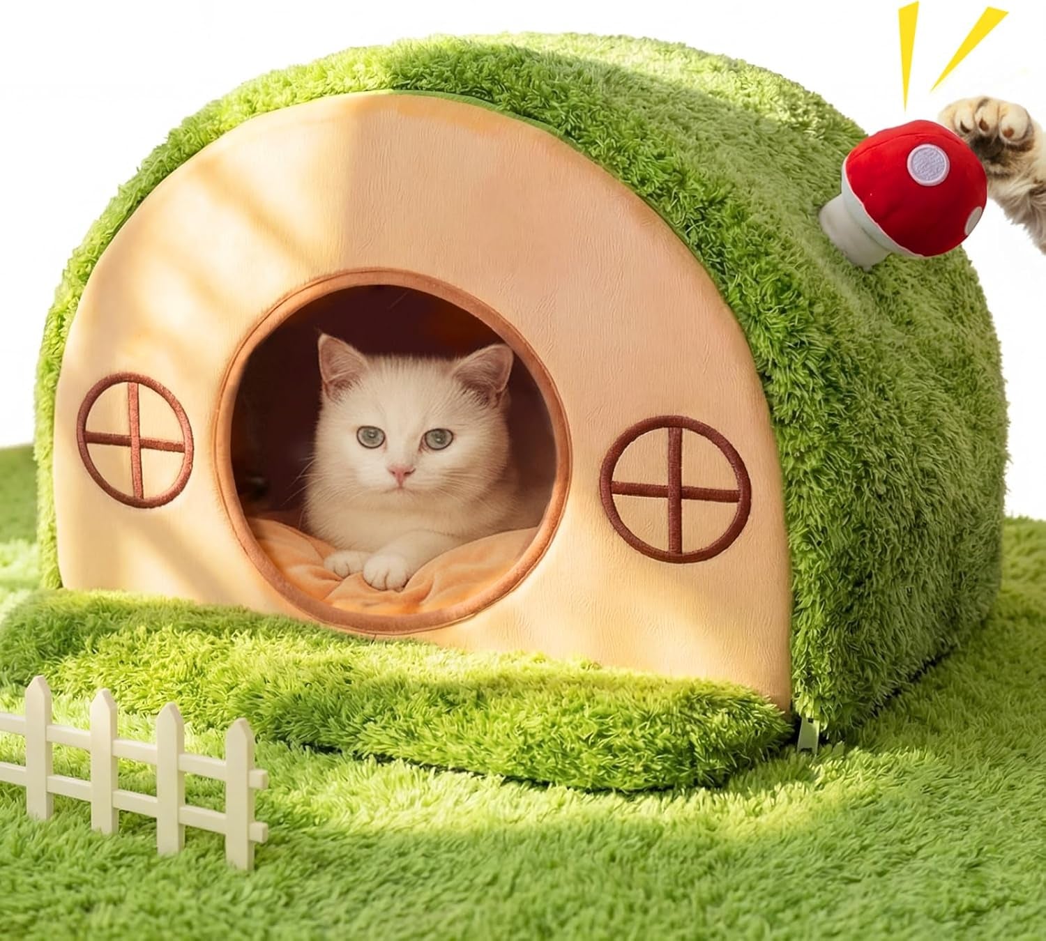 Cat House for Indoor Cats - Tree Hole Cat Bed Cave Hideaway