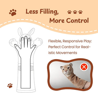 Cat Wrestling Glove, 22 Inch Cat Puppet Wrestler with 5 Catnip Pouches & 3 Layer Resistant Protection, Interactive Cat Toy with Treat Pocket for Boredom Relief & Mental Stimulation