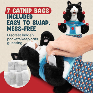 Wearable Cat Toy Wrestling Glove Puppet – Interactive Hand Mitt with Durable Protective Sleeve and Catnip - Play & Enrichment