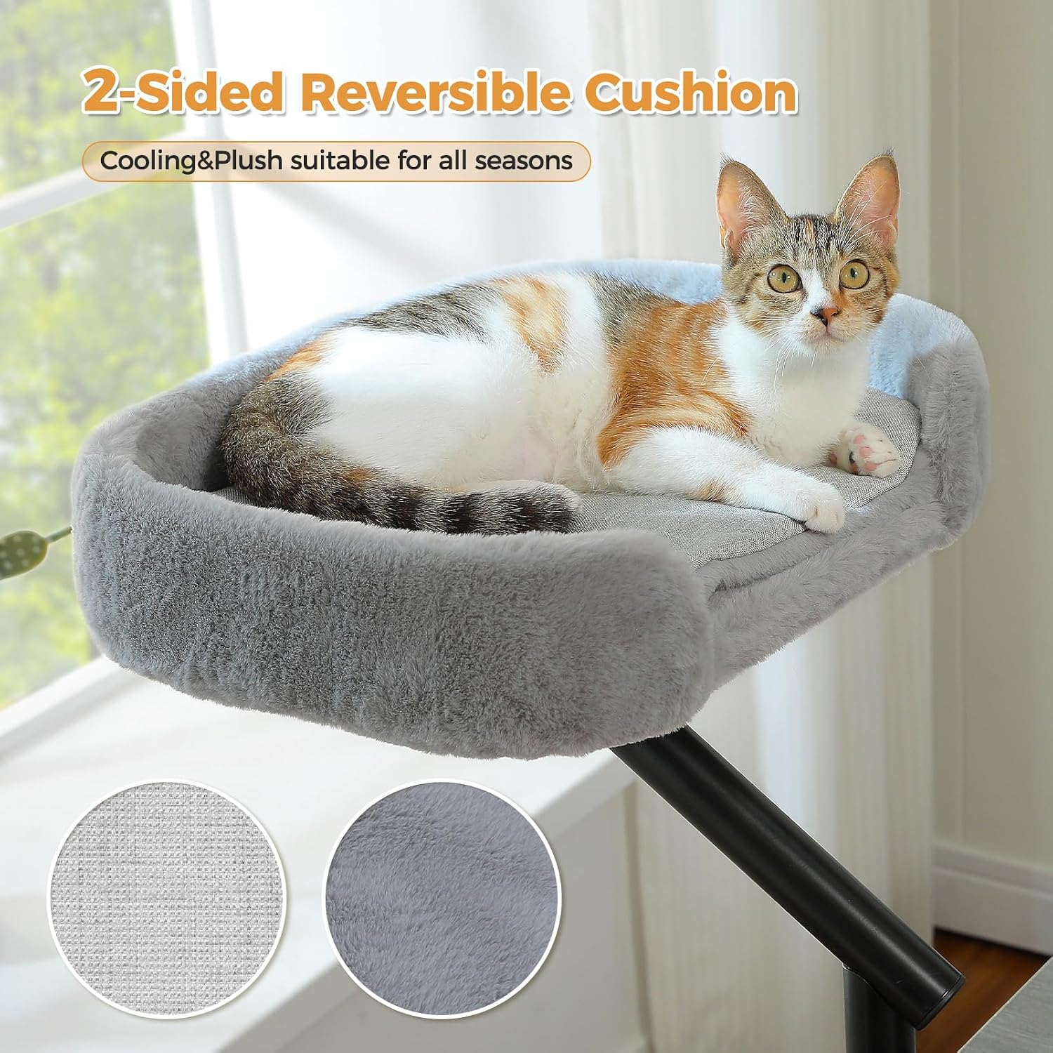 Cat Desk Bed 360°Rotating Supports to 50 Lbs Cozy Nest for Desk