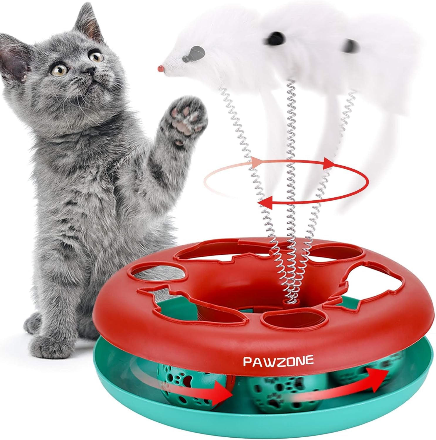 Interactive Cat Roller Track & Catnip Spinner