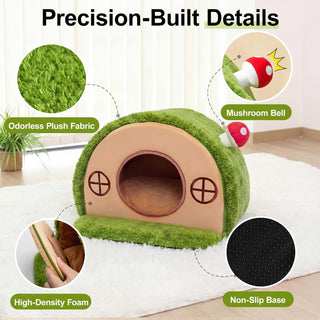 Cat House for Indoor Cats - Tree Hole Cat Bed Cave Hideaway