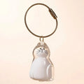 Transparent Container Small Ornaments Cat Fur Storage Pendant Cute Cat Shaped Handmade Design Stylish Keychain DIY Accessories