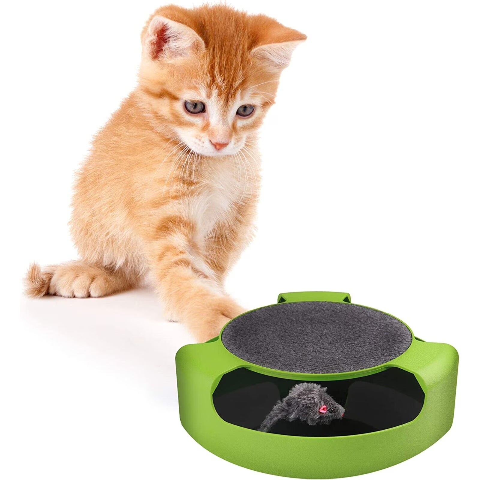 CAT Scratcher Spinning Mouse Toy for Cats - Interactive Cat Toy Catch