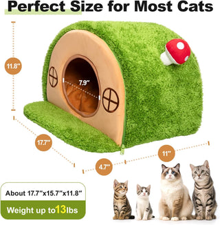 Cat House for Indoor Cats - Tree Hole Cat Bed Cave Hideaway