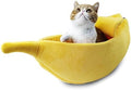 · Cute Banana Cat Bed House Large Size, Christmas Pet Bed Soft Warm Cat Cuddle Bed, Lovely Pet Supplies for Cats Kittens Rabbit Small Dogs Bed,Yellow
