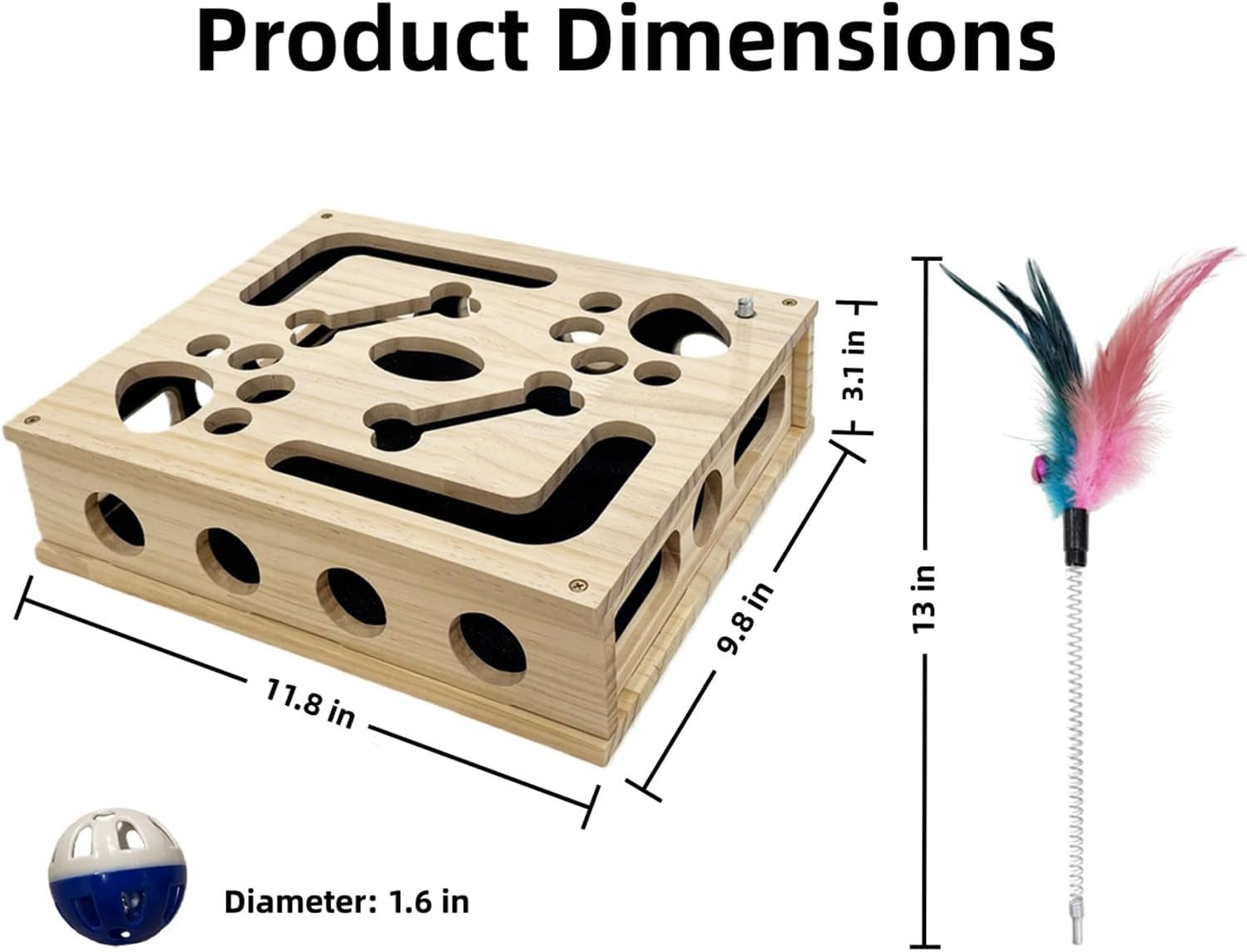 Cat Scratch Puzzle Enrichment Box, Cat Nail File Enrichment Box Sandpaper, Interactive Cats Treat Toy Stress Free, Scratchers That Trim Nails
