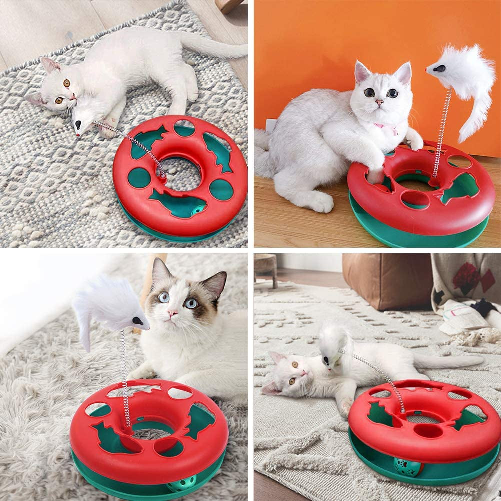 Interactive Cat Roller Track & Catnip Spinner