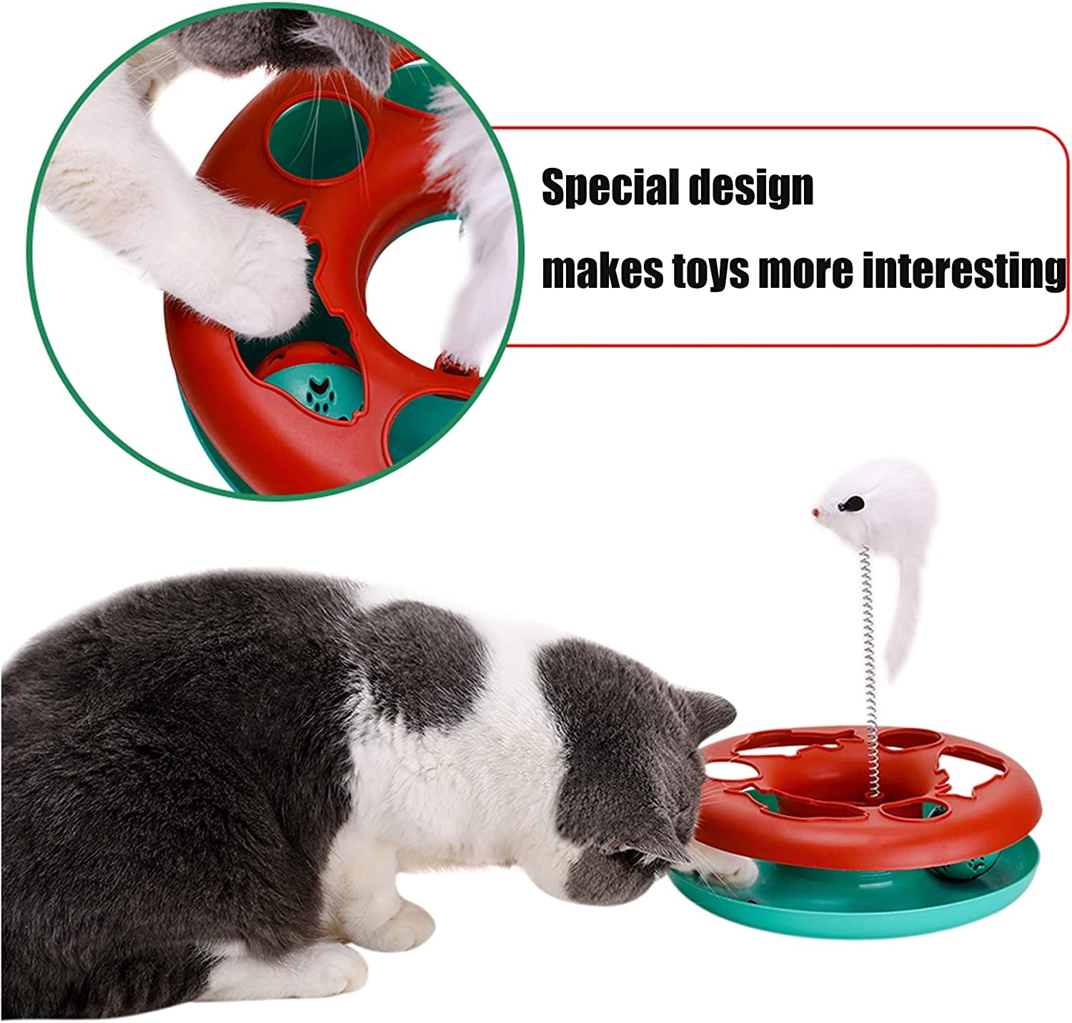 Interactive Cat Roller Track & Catnip Spinner
