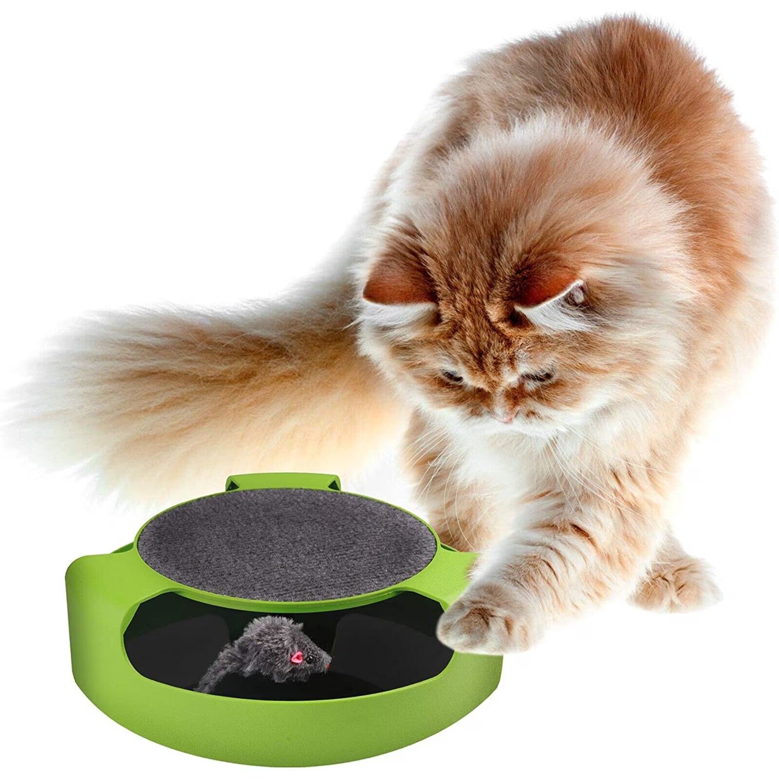 CAT Scratcher Spinning Mouse Toy for Cats - Interactive Cat Toy Catch